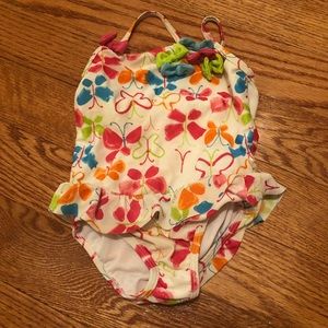 Girls butterfly bathing suit